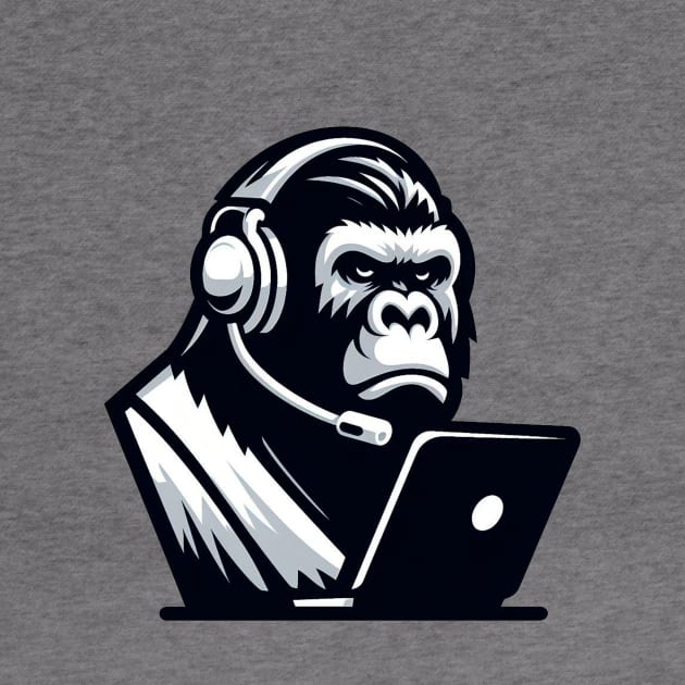Groovy Gorilla: Tech-Savvy Ape by Lovely Animals